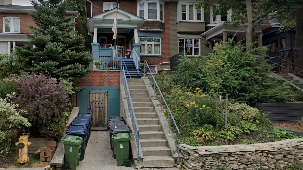 A picture of the basement storage unit that served as a model for the exterior of Scott and Wallace's apartment.