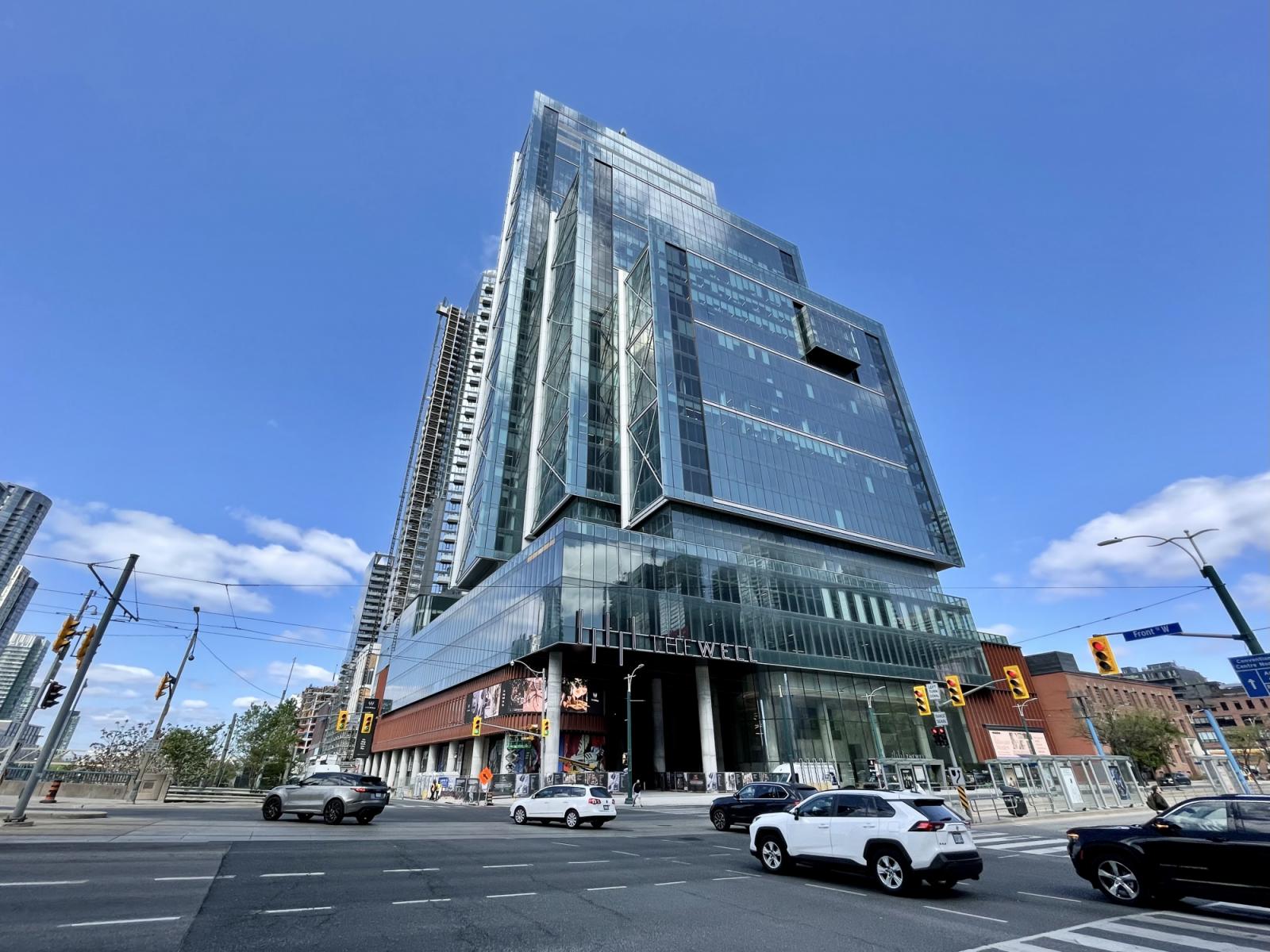 Exterior of an office tower at 8 Spadina