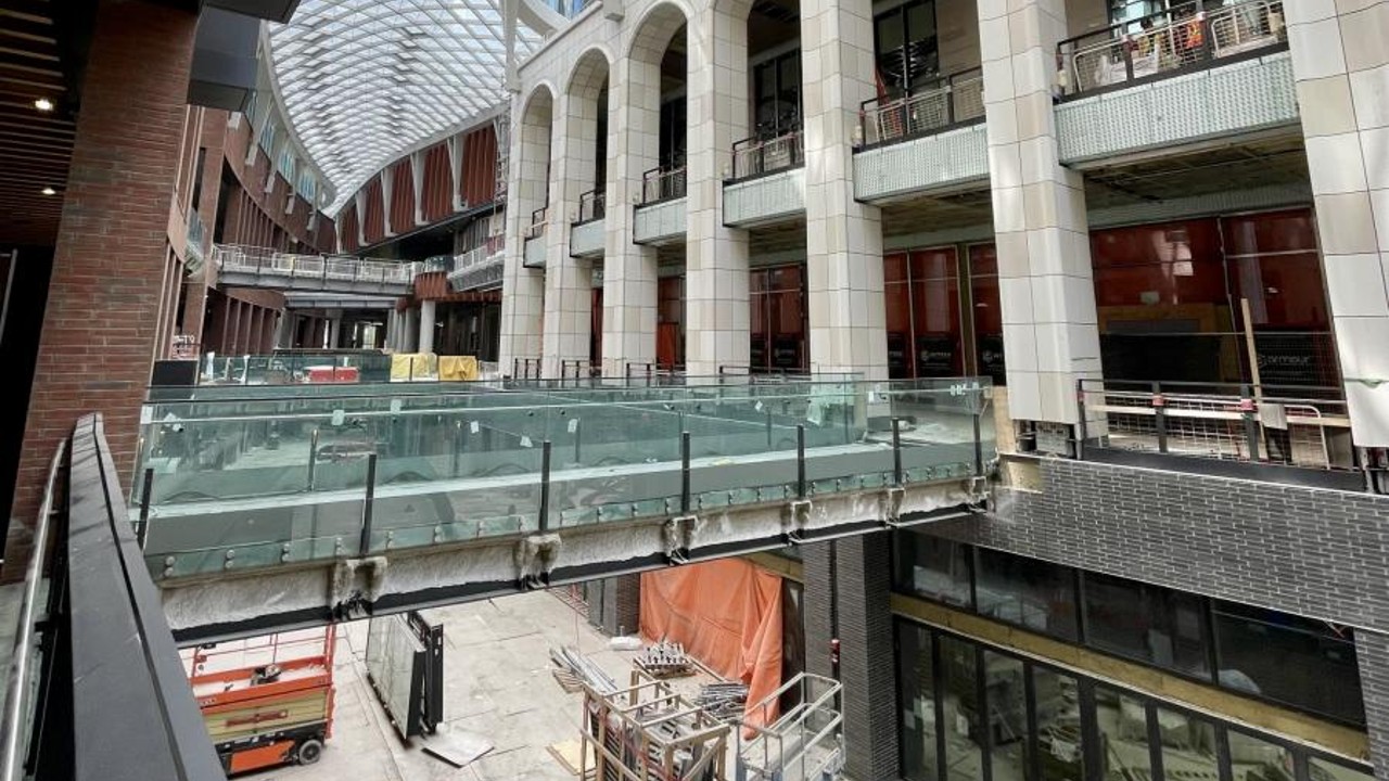 The Well’s retail space is seen under construction