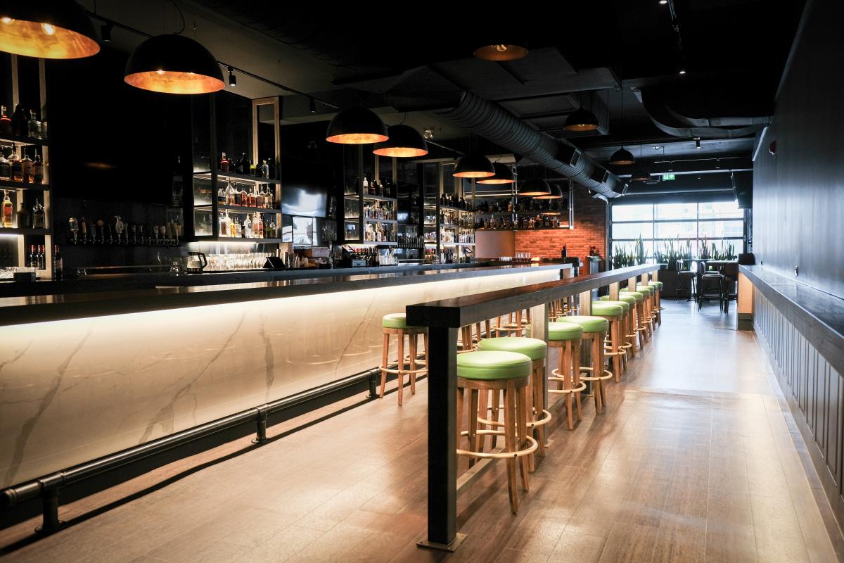 An image of the bar at Comedy Bar Danforth in Toronto