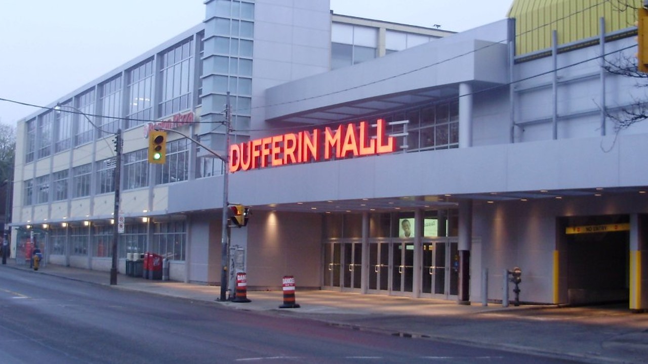 The south entrance to Dufferin Mall