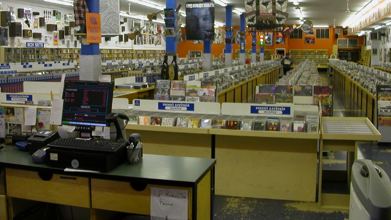 A view of the inside of music store Sonic Boom in Toronto, circa 2006