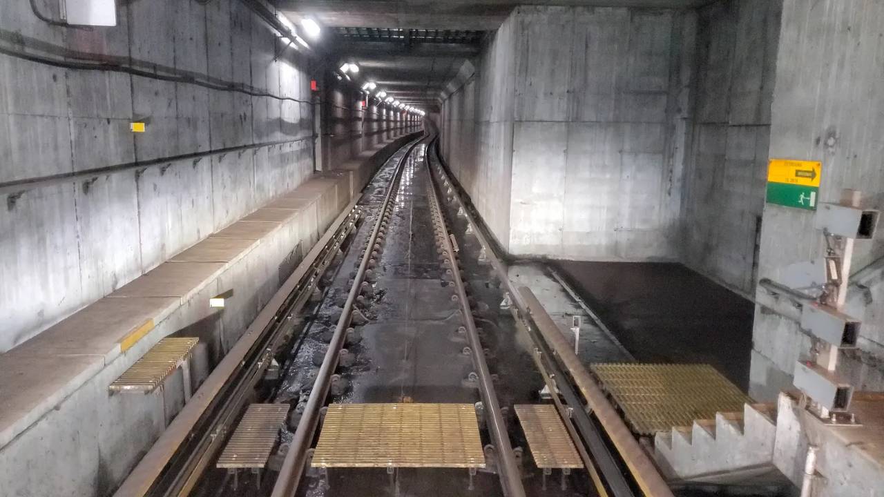 An image of a cut-and-cover section of tunnel from Vancouver’s Canada Line