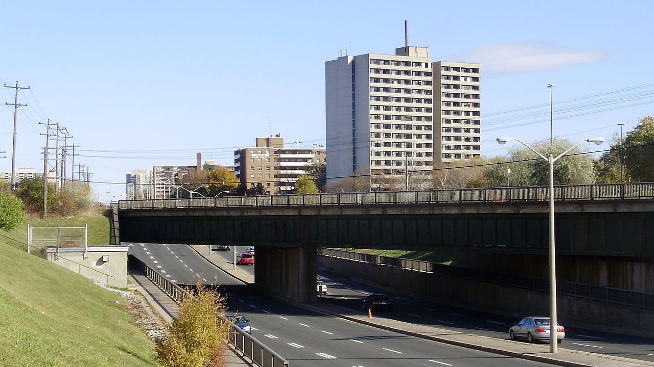 Looking east on Eglinton Ave. E. in Scarborough