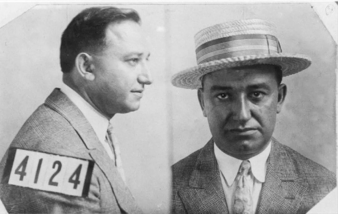 The mugshot of Rocco Perri, one of Canada’s most infamous bootleggers