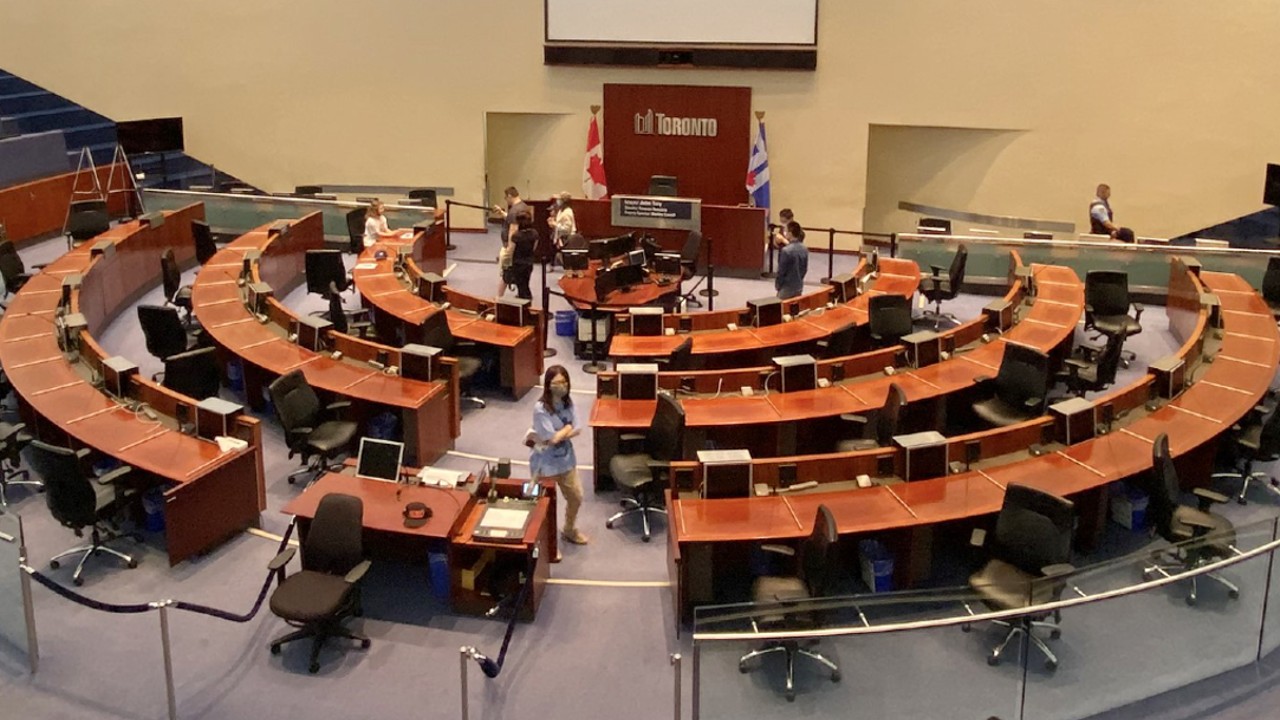 An image of Toronto City Council chambers