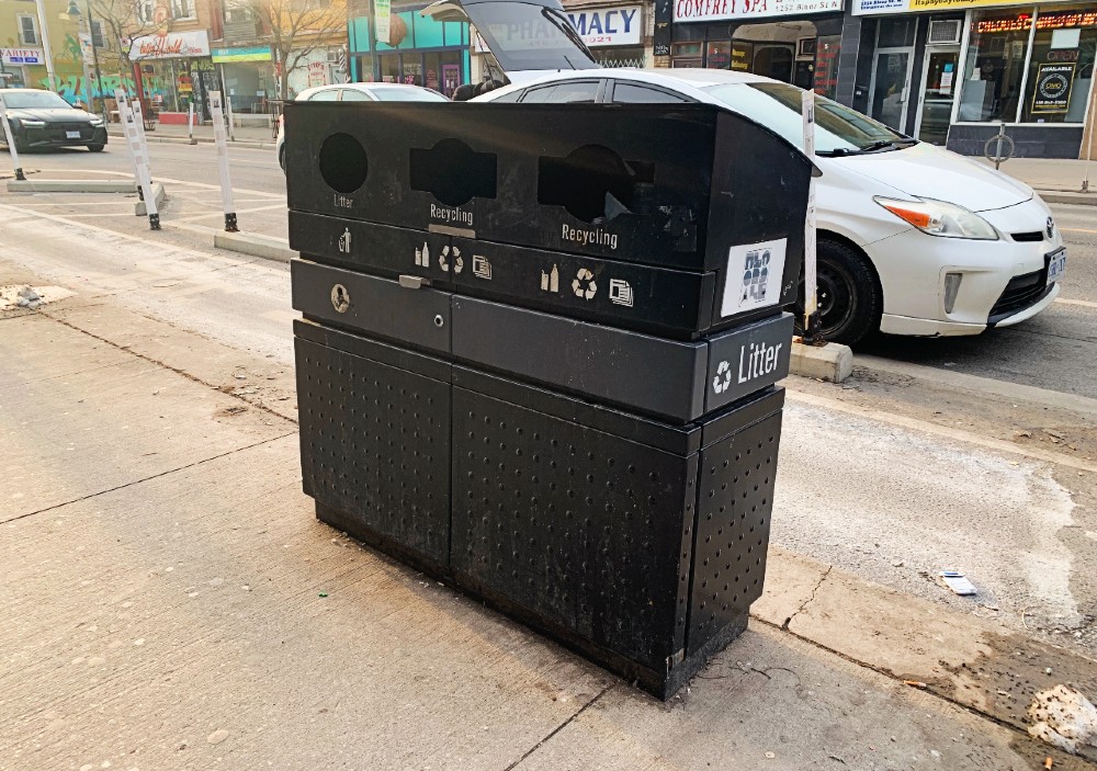 An image of a Toronto trash bin